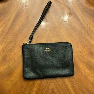 Small black coach wristlet